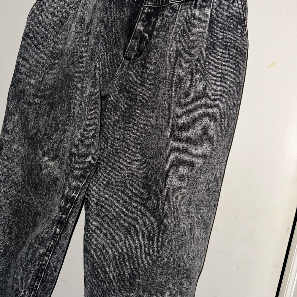 Acid wash high waist paper bag jeans - Picture 5 of 6